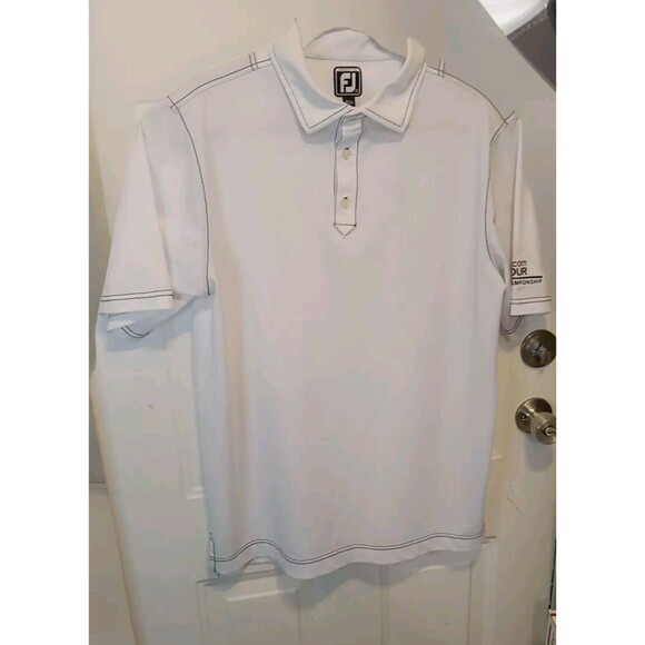Foot Joy Other - FootJoy Polo Shirt Men’s Size Large – White 3-Button Web.com Tour Championship